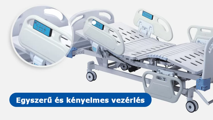 Kórházi 5 funkciós elektromos betegágy – Egyszerű és kényelmes vezérlés